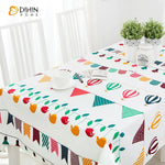DIHINHOME Home Textile Tablecloth DIHIN HOME Cartoon Holiday Balloons Printed Tablecloth For Rectangle Tables,Custom Washed Linen Tablecloth,Handmade Rectangle Table Cover